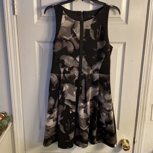 Mossimo Black White and Grey Sleeveless A Line Dress Medium